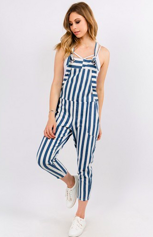Stripe Overalls