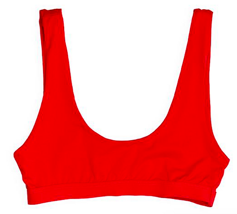 Red Sport Bathing Suit Top