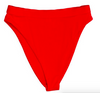 Red High Waist Bottom Bathing Suit