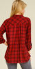 Burgundy Plaid Top