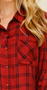 Burgundy Plaid Top