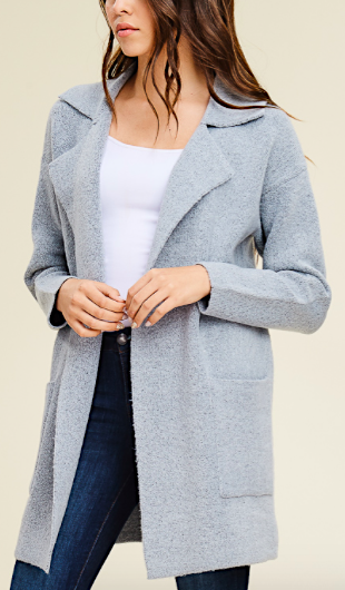 Heather Grey Sweater Jacket
