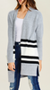 Grey Color Block Cardigan