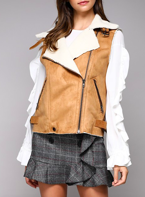 Faux Suede Vest