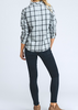 Grey And Black Plaid Top