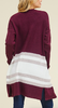Burgundy Color Block Cardigan