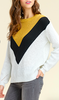 Mustard Color Block Sweater