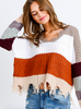 Color Block Distressed Sweater (Back In Stock)