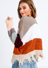 Color Block Distressed Sweater (Back In Stock)