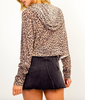 Leopard Print Hooded Sweatshirt