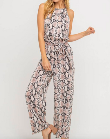 Snake Print Jumpsuit