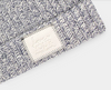 Love Your Melon Navy Speckled Cuffed Beanie (Faux Leather Patch)