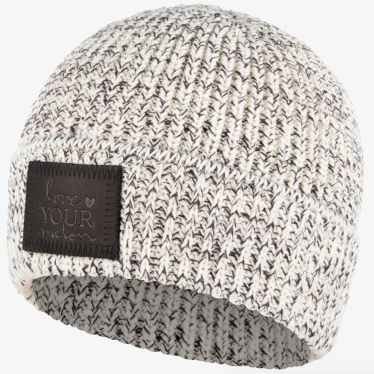 Love Your Melon Black Speckled Lightweight Cuffed Beanie