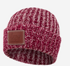 Love Your Melon Burgundy And Natural Speckled Cuffed Beanie