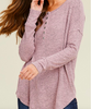 Blush Henley Long Sleeve Top