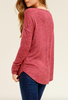 Berry Henley Long Sleeve Top