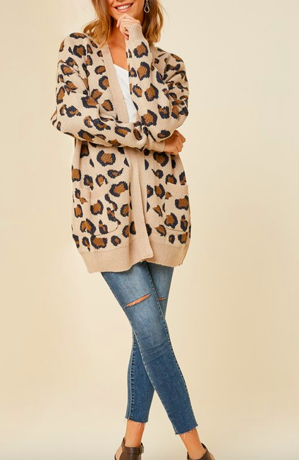 Leena Leopard Print Sweater