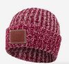 Love Your Melon Burgundy And Natural Speckled Cuffed Beanie