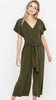 Make It Obvious Jumpsuit In Olive