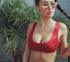 Red Sport Bathing Suit Top
