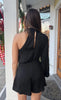 Black One Shoulder Romper