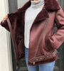 Burgundy Moto Jacket