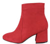 Red Suede Bootie