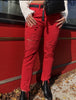 Red Distressed Jeans