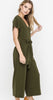 Make It Obvious Jumpsuit In Olive