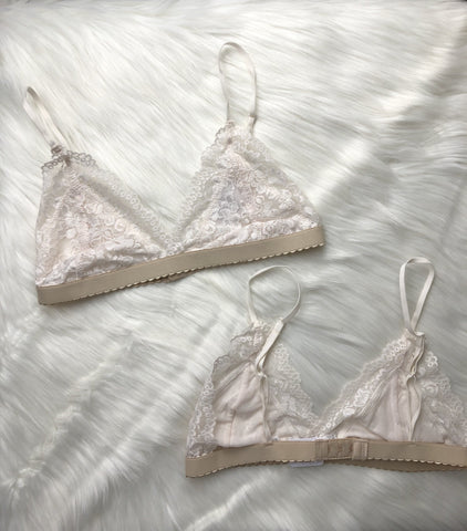 Ivory Lace Triangle Bralette