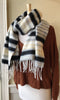 Multi Stripe Fringe Scarf