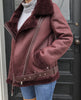 Burgundy Moto Jacket